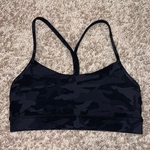 Lululemon Flow Y Nulu Bra Rare Heritage Camo Black Multi Color Womens Size 6